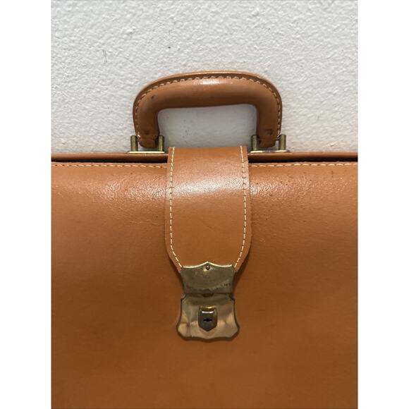 Vintage Carlton Cowhide Mid-Century Leather Professional Briefcase Brown - Picture 2 of 8